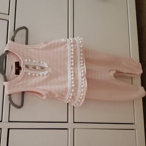 7 for all mankind pink striped jumper. Size 3/6 months.